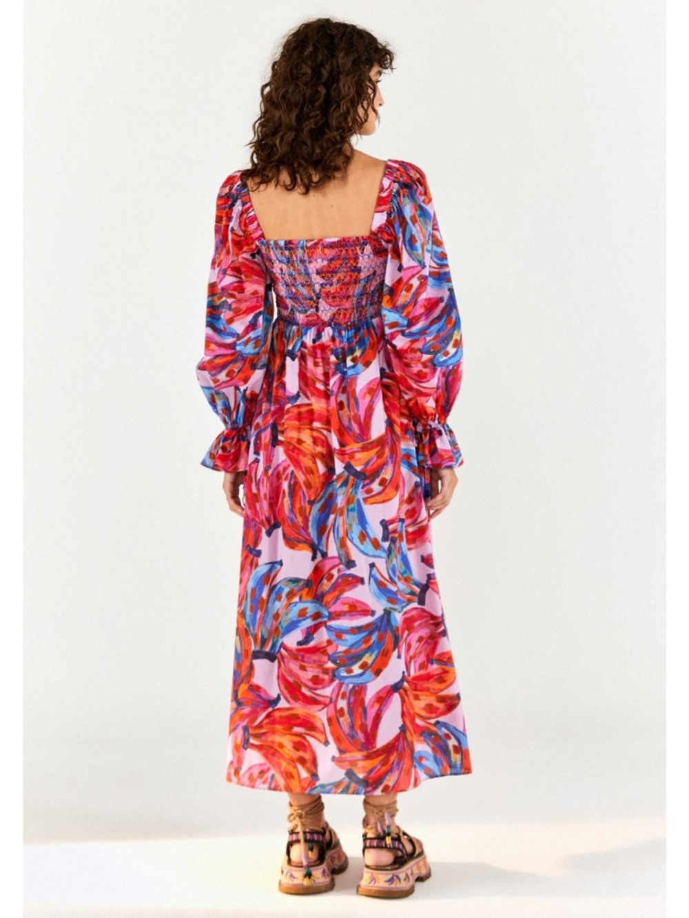 NEW Farm Rio Colorful Bananas Dress Small - Picture 3 of 16